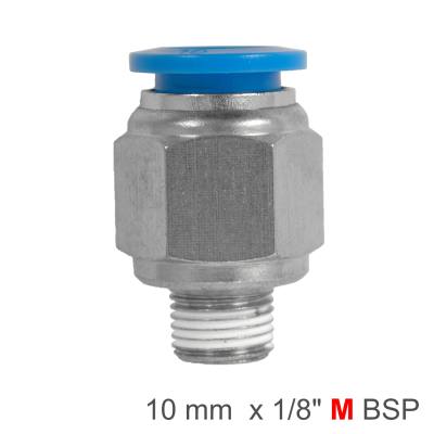 PU HOSE FITTING STRAIGHT STUD10MM-1/8 M — image 1