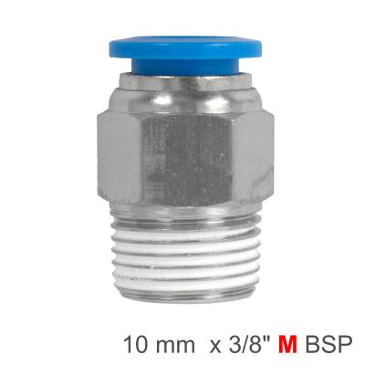 PU HOSE FITTING STRAIGHT STUD 10MM-3/8 M — image 1