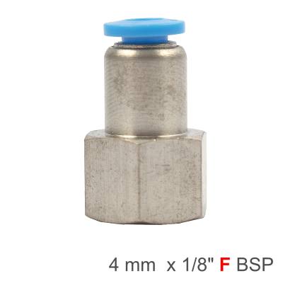 PU HOSE FITTING STRAIGHT STUD 4MM-1/8 F — image 1