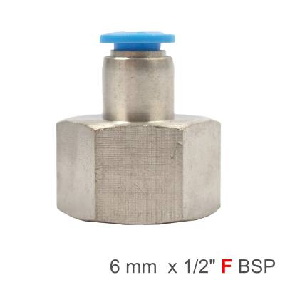 PU HOSE FITTING STRAIGHT STUD 6MM-1/2 F — image 1