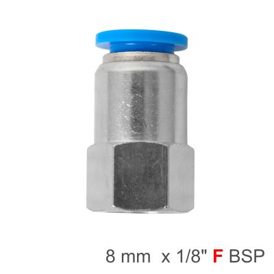 PU HOSE FITTING STRAIGHT STUD 8MM-1/8 F — image 1