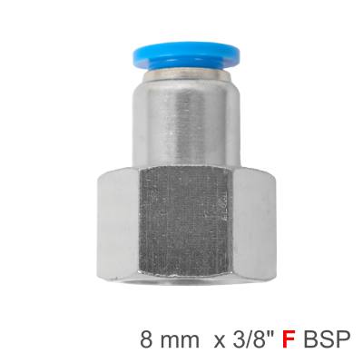PU HOSE FITTING STRAIGHT STUD 8MM-3/8 F — image 1