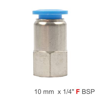 PU HOSE FITTING STRAIGHT STUD 10MM-1/4 F — image 1