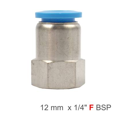 PU HOSE FITTING STRAIGHT STUD 12MM-1/4 F — image 1