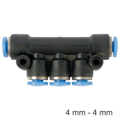 PU HOSE FITTING MANIFOLD 4MM-4MM — image 1