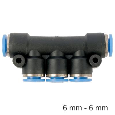PU HOSE FITTING MANIFOLD 6MM-6MM — image 1