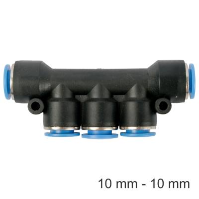 PU HOSE FITTING MANIFOLD 10MM-10MM — image 1