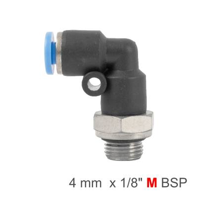 ELBOW W/O-RING 4MM-1/8 M PU HOSE FITTING — image 1