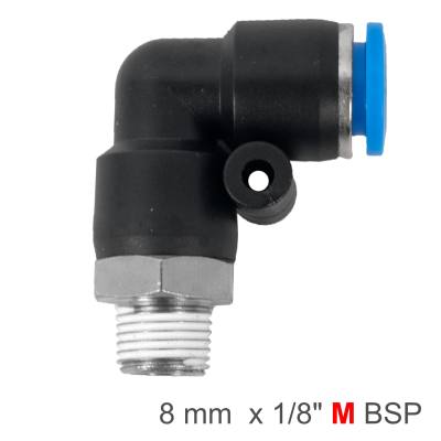 ELBOW 8MM-1/8 M PU HOSE FITTING — image 1