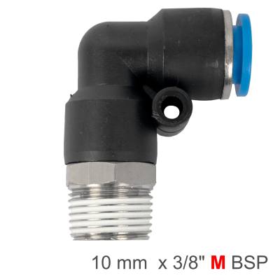 PU HOSE FITTING ELBOW 10MM-3/8 M — image 1