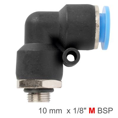 ELBOW W/O-RING 10MM-1/8 M PU HOSE FITTING — image 1