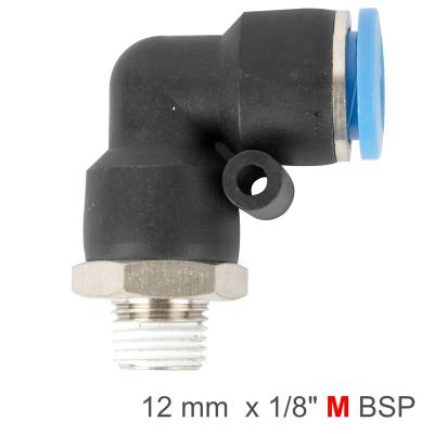 ELBOW 12MM-1/8 M PU HOSE FITTING — image 1