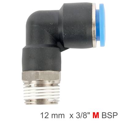 ELBOW 12MM-3/8 M PU HOSE FITTING — image 1