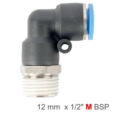 ELBOW 12MM-1/2 M PU HOSE FITTING — image 1