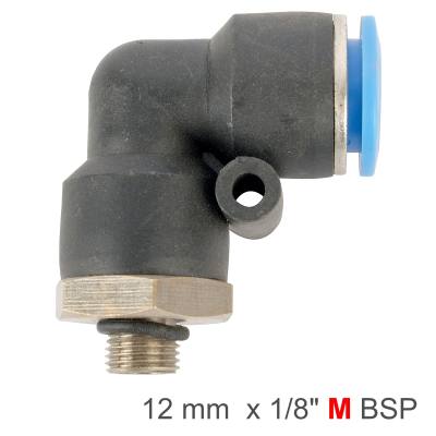 ELBOW W/O-RING 12MM-1/8 M PU HOSE FITTING — image 1