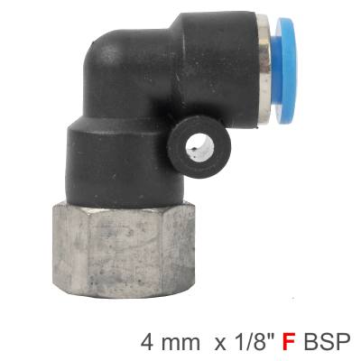 PU HOSE FITTING ELBOW 4MM-1/8 F — image 1