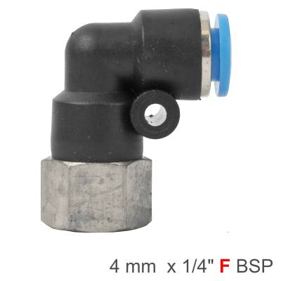 PU HOSE FITTING ELBOW 4MM-1/4 F — image 1