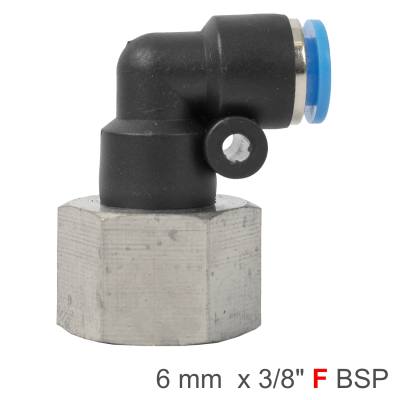 PU HOSE FITTING ELBOW 6MM-3/8 F — image 1
