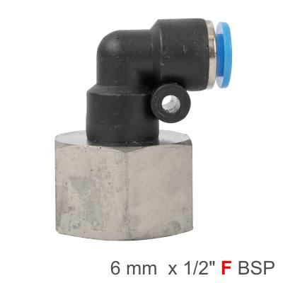 PU HOSE FITTING ELBOW 6MM-1/2 F — image 1
