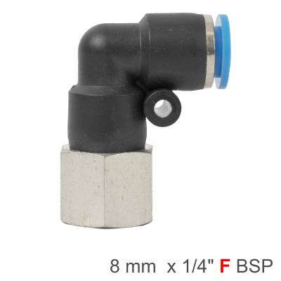 PU HOSE FITTING ELBOW 8MM-1/4 F — image 1