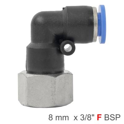 PU HOSE FITTING ELBOW 8MM-3/8 F — image 1