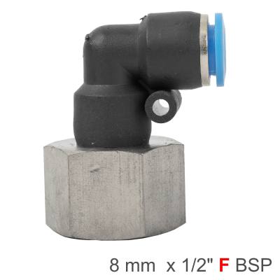PU HOSE FITTING ELBOW 8MM-1/2 F — image 1