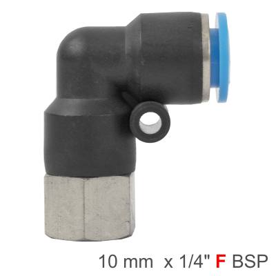 PU HOSE FITTING ELBOW 10MM-1/4 F — image 1