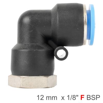 PU HOSE FITTING ELBOW 12MM-1/8 F — image 1