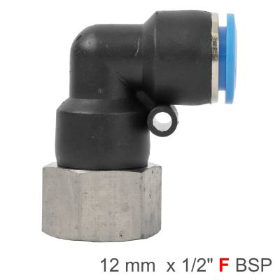 PU HOSE FITTING ELBOW 12MM-1/2 F — image 1