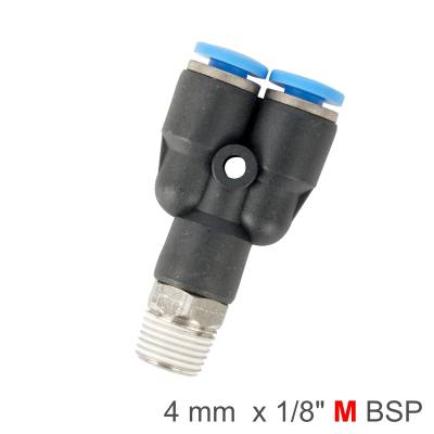 PU HOSE FITTING Y JOINT 4MM-1/8 M — image 1
