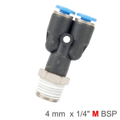 PU HOSE FITTING Y JOINT 4MM-1/4 M — image 1