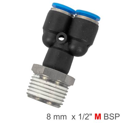 PU HOSE FITTING Y JOINT 8MM-1/2 M — image 1