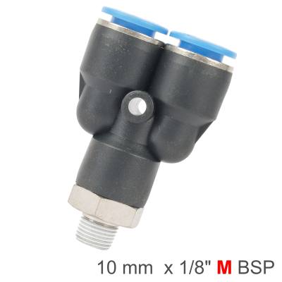 PU HOSE FITTING Y JOINT 10MM-1/8 M — image 1