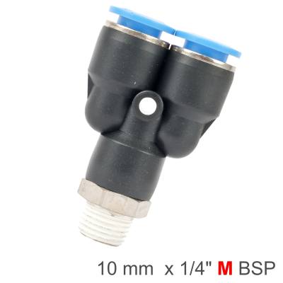 PU HOSE FITTING Y JOINT 10MM-1/4 M — image 1