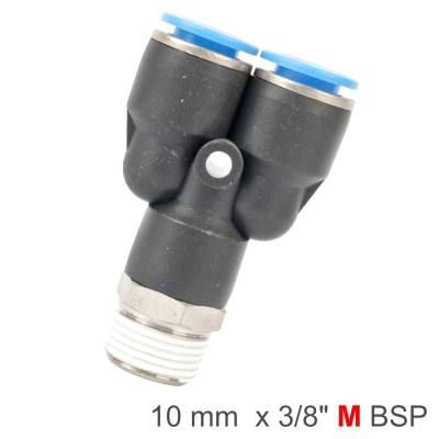 PU HOSE FITTING Y JOINT 10MM-3/8 M — image 1