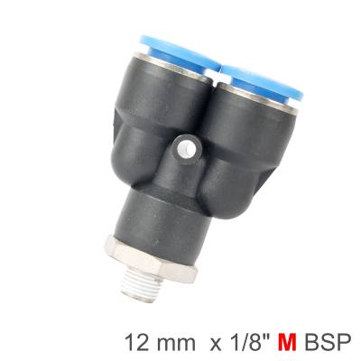 PU HOSE FITTING Y JOINT 12MM-1/8 M — image 1