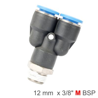 PU HOSE FITTING Y JOINT 12MM-3/8 M — image 1