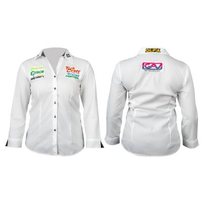 LADIES WHITE 3/4 SAGA BLOUSE MEDIUM — image 1