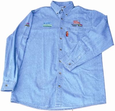 VERMONT MENS LONG SLEEVED DENIM SHIRT STONE WASHED 3XL — image 1