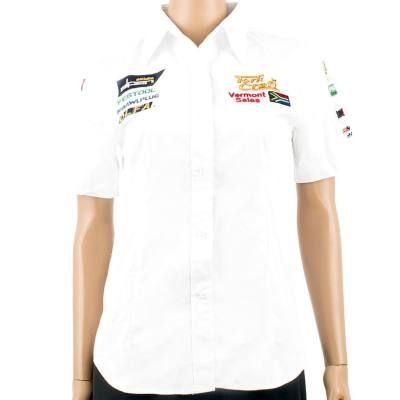LADIES BLOUSE - WHITE 3/4 - 3X-LARGE — image 1