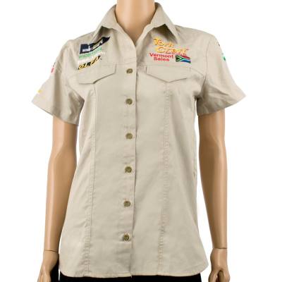 VERMONT LADIES 3/4 COTTON SHIRT STONE 3XL — image 1