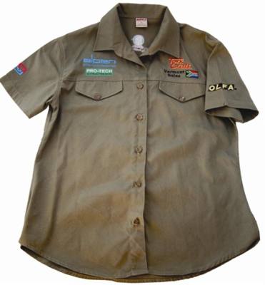 VERMONT LADIES BLOUSE LONG SLEEVE OLIVE MEDIUM — image 1