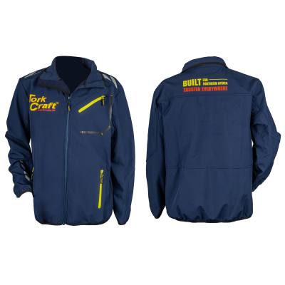 UNISEX SOFT SHELL JACKET BLUE - SMALL — image 1