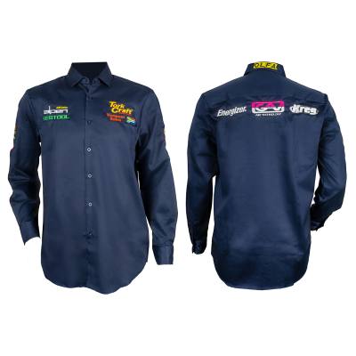VERMONT MENS COTTON SHIRT NAVY BLUE SMALL - LONG SLEEVE — image 1