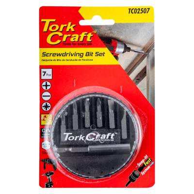 SCREWDRIVER BIT SET 7PCS(PH1/2.PZ1/2 SLOTTED6/7MM) — image 1