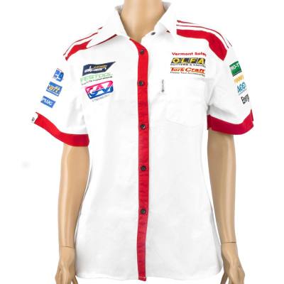 VERMONT LADIES - WHITE/RED COTTON SHIRT - 3X-LARGE — image 1