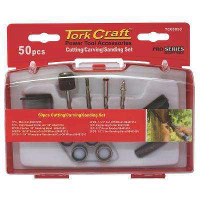 CUTTING CARVING SANDING SET 50 PCE MINI — image 1