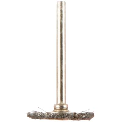 MINI CARBON STEEL BRUSH 22.2MM WHEEL 3.2MM SHANK — image 1