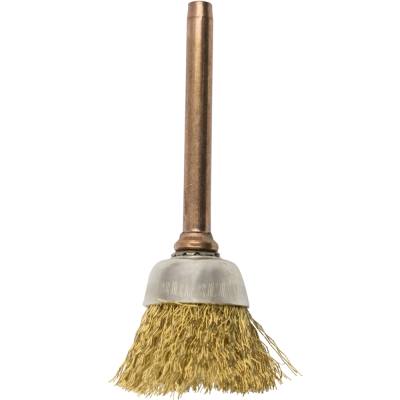 MINI BRASS BRUSH 12.7MM CUP 3.2MM SHANK — image 1