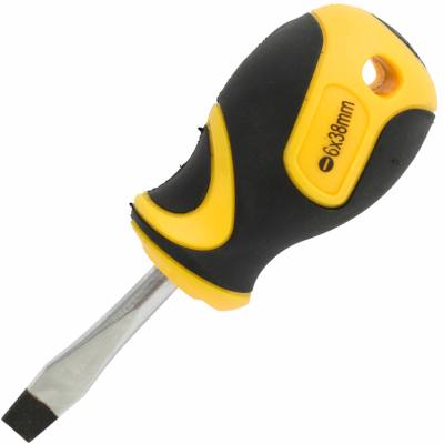 SCREWDRIVER SLOTTED 6 X 38MM STUBBY — image 1